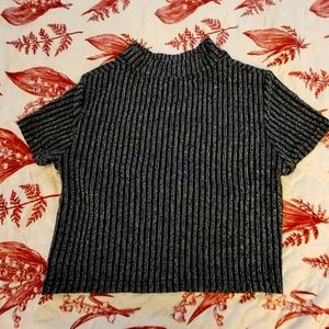 Black corset crop top